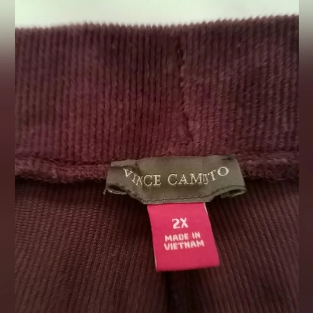 Vince Camuto Purple Corduroy Cotton Blend Drawstring Waist Joggers NwT 2X - Picture 4 of 12